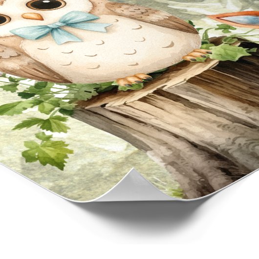 Forest Adventure Baby Shower for Boy ポスター (角)