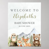 Forest Adventure Baby Shower for Boy ポスター (正面)