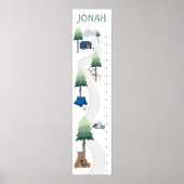 Forest and camping growth chart ポスター (正面)