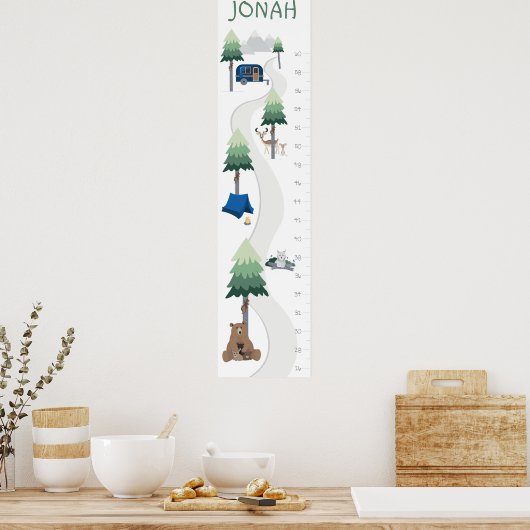 Forest and camping growth chart ポスター (キッチン)