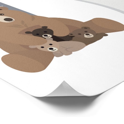 Forest and camping growth chart ポスター (角)