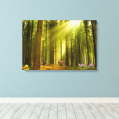 Forest and Deer image for 包まれた-canvas Canvas Pr キャンバスプリント (インサイチュ (ウッドフロア))