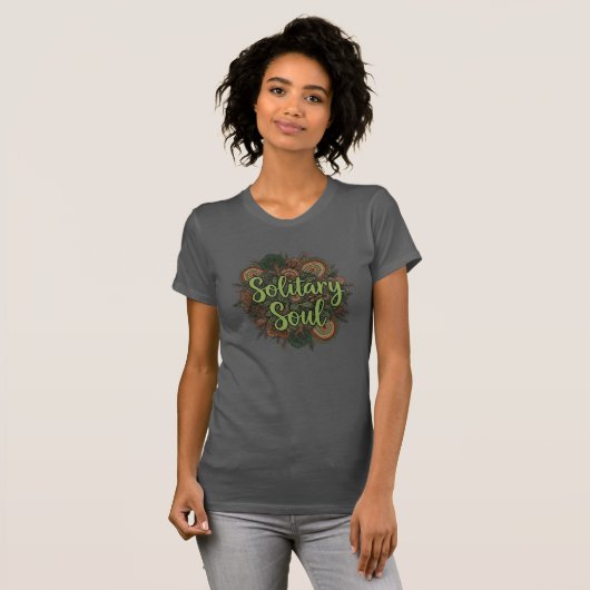 Forest and rainbows wilderness design tシャツ (正面フル)