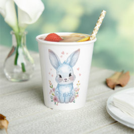 Forest Animal Baby Shower Blue Bunny Party Theme 紙コップ