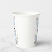 Forest Animal Baby Shower Blue Bunny Party Theme 紙コップ (右)