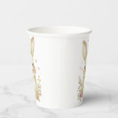 Forest Animal Baby Shower Olive Green Bunny Party 紙コップ (右)