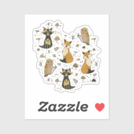 Forest animals シール