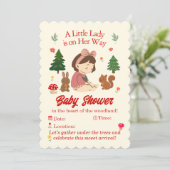 Forest Animals Baby Shower Invitation 招待状 (スタンド正面)