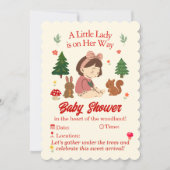 Forest Animals Baby Shower Invitation 招待状 (正面)