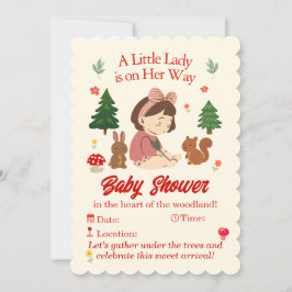 Forest Animals Baby Shower Invitation 招待状