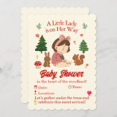 Forest Animals Baby Shower Invitation 招待状 (正面/裏面)