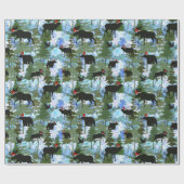 Forest Animals in Santa Hats ラッピングペーパー (フラット)