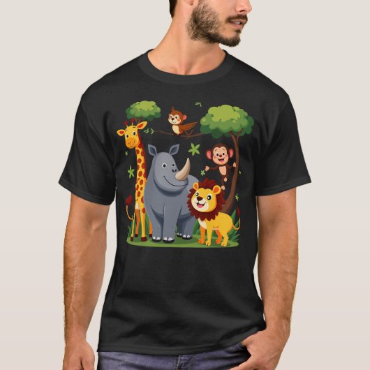 Forest Animals Jungle Animal Idea For Kids & Anima Tシャツ (正面)