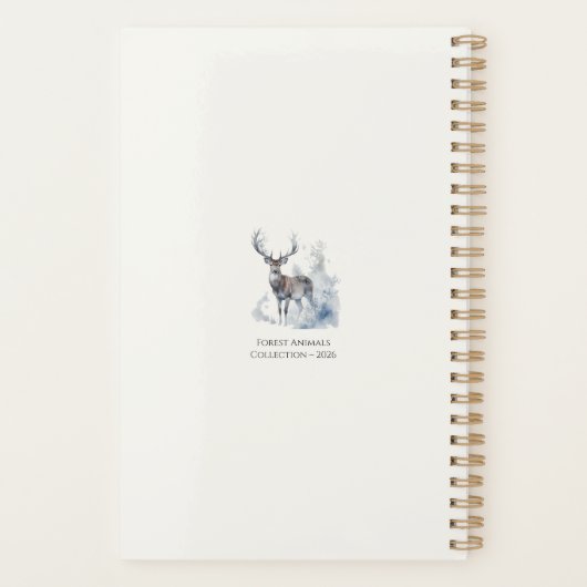Forest Animals Personalized 2026 Planner プランナー手帳 (裏面)