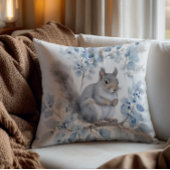 Forest Animals Throw Pillow – Cozy Rustic decor クッション