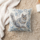 Forest Animals Throw Pillow – Cozy Rustic decor クッション (ブランケット)