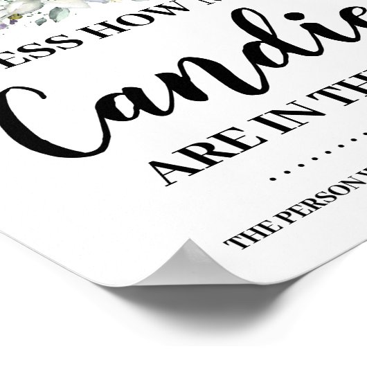 Forest Animasキャンディーの赤ちゃんシャワーゲーム数 ポスター (角)