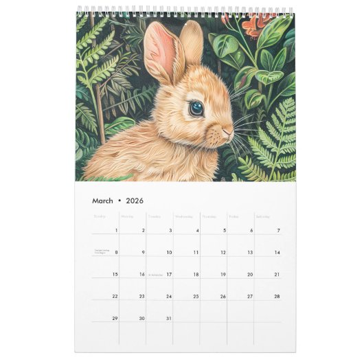 Forest Babies – Animal Calendar 2026 カレンダー (3月 2026)