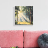 Forest Bathing in Sunlight キャンバスプリント (インサイチュ (リビング))