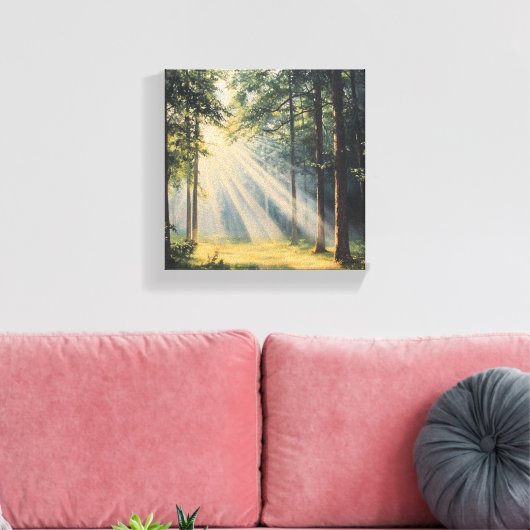 Forest Bathing in Sunlight キャンバスプリント (インサイチュ (リビング))
