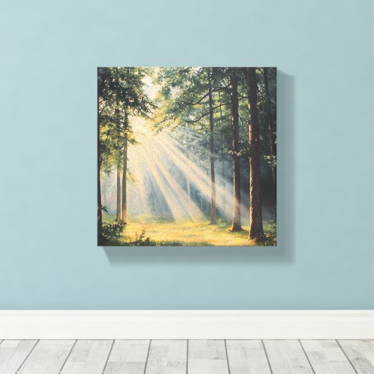Forest Bathing in Sunlight キャンバスプリント (インサイチュ (ウッドフロア))