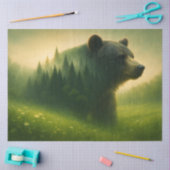 Forest Bear Landscape – Wildlife Nature Decoupage 薄葉紙 (クラフト)