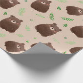 Forest Bear Spring Gift Wrap ラッピングペーパー (角)