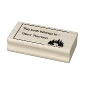 Forest Bear 'This Book Belongs To' Custom Stamp ラバースタンプ (スタンプ)