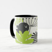 Forest Bird in Green Garden Mug マグカップ (正面左)