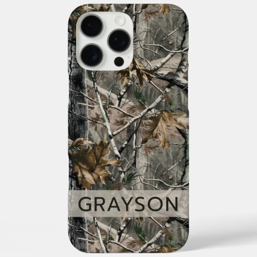 Forest Branches Camouflage Personalized Case-Mate iPhoneケース (裏面)