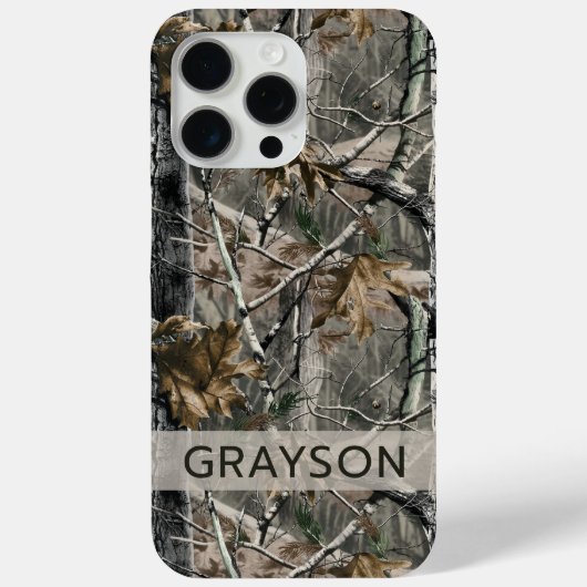 Forest Branches Camouflage Personalized Case-Mate iPhoneケース (裏面)