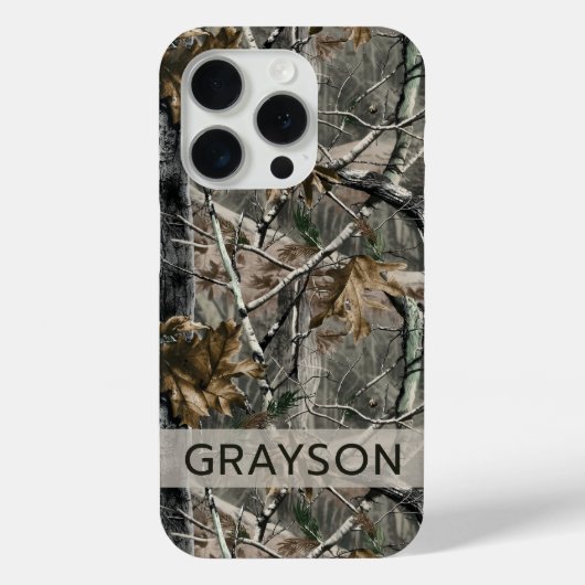 Forest Branches Camouflage Personalized Case-Mate iPhoneケース (裏面)