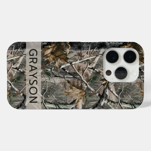 Forest Branches Camouflage Personalized Case-Mate iPhoneケース (裏面 (横))