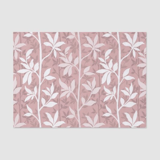 Forest Breeze Modern Botanical Silhouette Pink 薄葉紙 (正面)