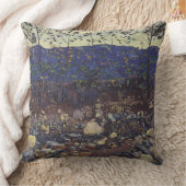 Forest Brook at Leissigen, Switzerland (Landscape) クッション (ブランケット)