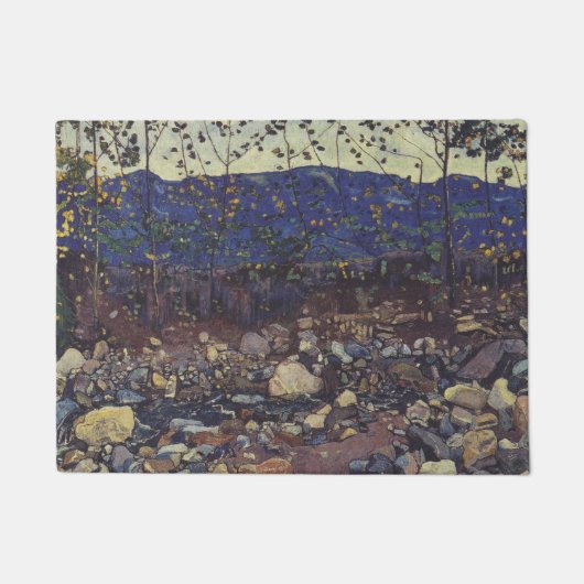 Forest Brook at Leissigen, Switzerland (Landscape) ドアマット (正面)