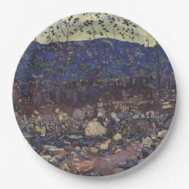 Forest Brook at Leissigen, Switzerland (Landscape) ペーパープレート