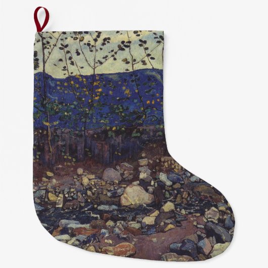 Forest Brook at Leissigen, Switzerland (Landscape) ラージクリスマスストッキング (正面)