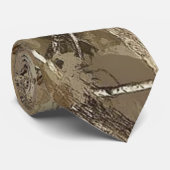 Forest Camo with Dry Leaves Pattern ネクタイ (ロール)