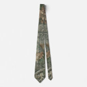 Forest Camo with Dry Leaves Pattern ネクタイ (正面)