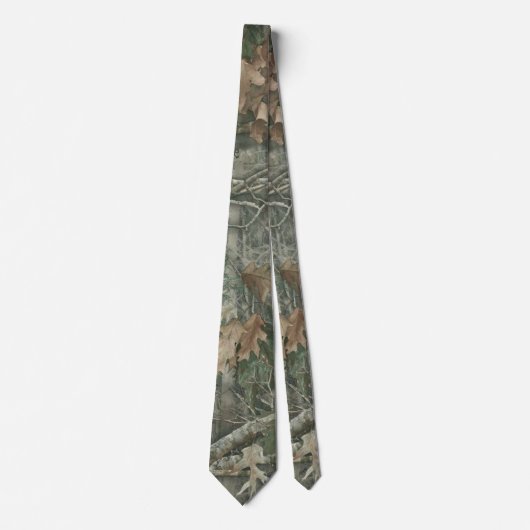 Forest Camo with Dry Leaves Pattern ネクタイ (正面)