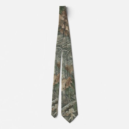 Forest Camo with Dry Leaves Pattern ネクタイ (裏面)
