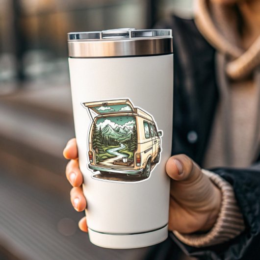 Forest Camper Van Vinyl Sticker | Camping Sticker シール