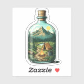 Forest Camping In a Bottle Vinyl Sticker | Sticker シール (シート)