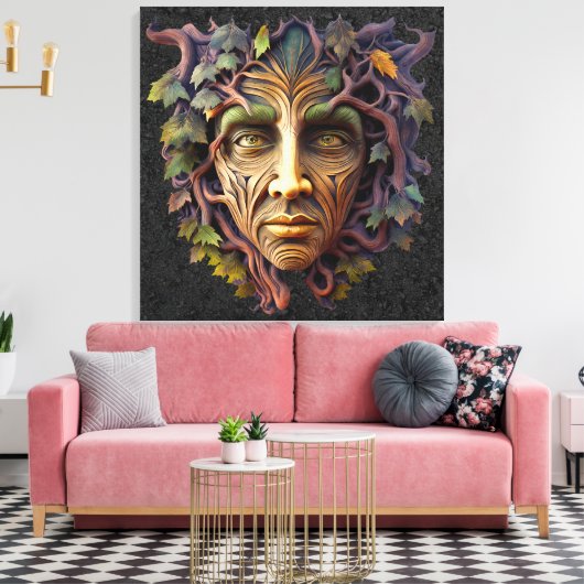 Forest Carving Canvas Art キャンバスプリント (インサイチュ (リビング))