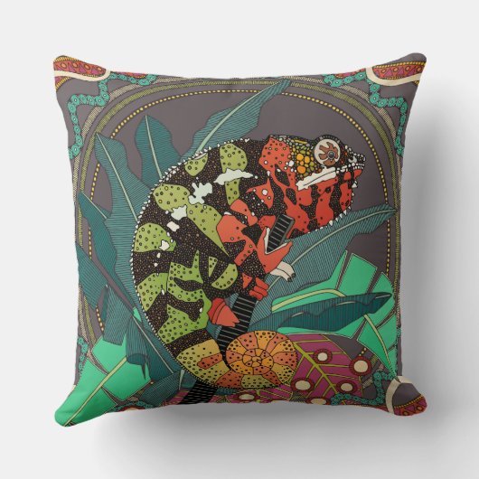 forest chameleon クッション (裏面)