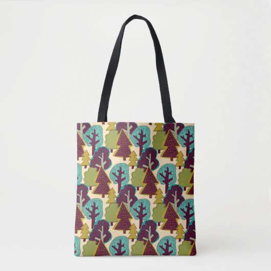 Forest color seamless pattern. Wild nature landsca トートバッグ (正面)