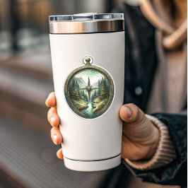 Forest Compass Vinyl Sticker | Die-Cut Sticker シール