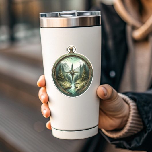 Forest Compass Vinyl Sticker | Die-Cut Sticker シール