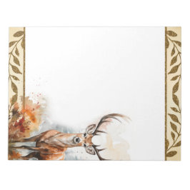 Forest Deer Woodland Animals自然をテーマにしたメモ帳 ノートパッド